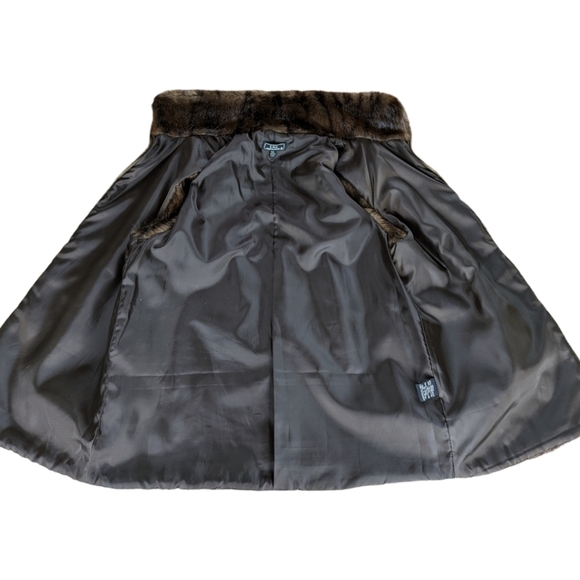 Lisa International Brown Faux Fur Zip Up Vest Jacket Size Small Petite - Picture 9 of 11